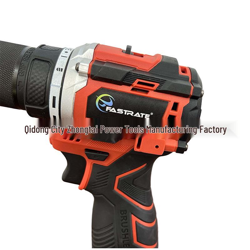 16.8V Brushless Red Electric Drill & Screwdriver for Household Use