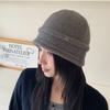 Autumn and winter new striped knitted hat women's fashion versatile face small wool hat ear protector cold hat