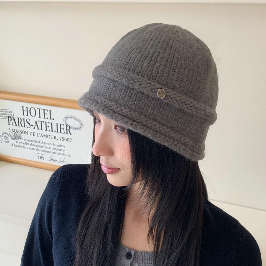 Autumn and winter new striped knitted hat women's fashion versatile face small wool hat ear protector cold hat