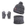 Winter Children's Hat, Scarf, Gloves, Three Piece Set, Anti Cold Ear Protection, Head Cover, Woolen Hat with Plush Insulation