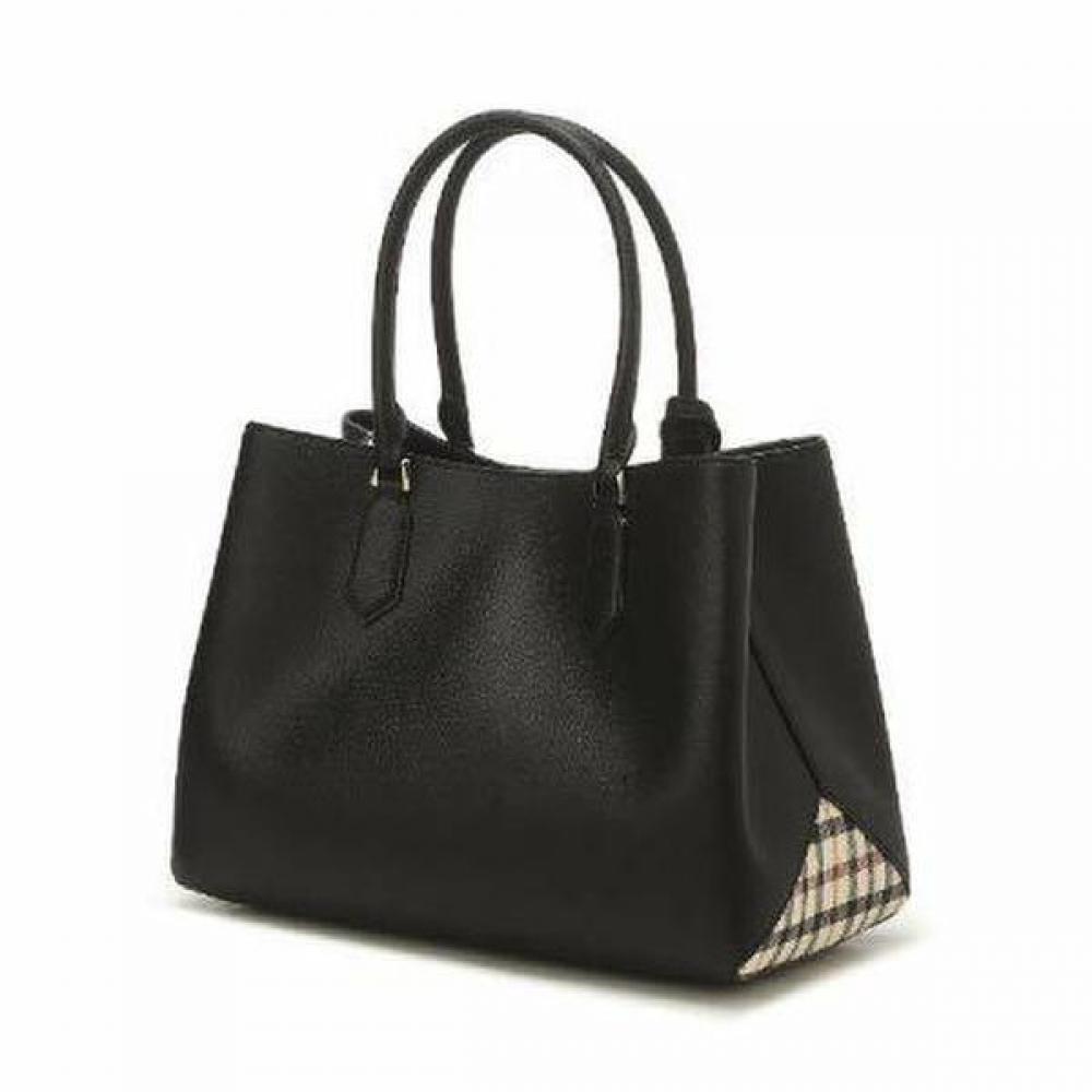 Daks Black Check Color Block Tote Bag Dcba0e122bk
