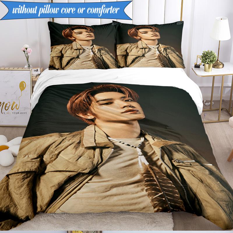 K-pop Group Stray 3pcs K-pop Music Group Bedding set,Ideal for Bedroom, Dormitory,Including Duvet Cover And 2pcs Pillowcases,Fan Gifts
