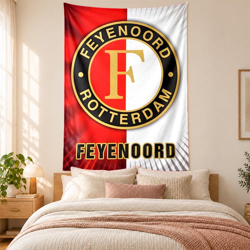Feyenoord Rotterdam Wandkleed hoge kwaliteit voor het decoreren van woonkamer slaapkamer studentenkamer muren ideaal als slaapkamer muurdecoratie of vakantiegeschenk