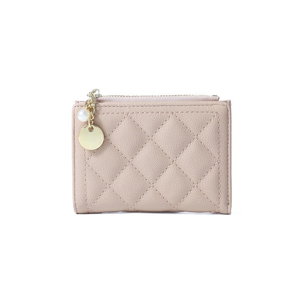 

Short Women PU Coin Purse PU Leather Card Holder Small Storage Bag PU Leather Wallet Women абрикосовый