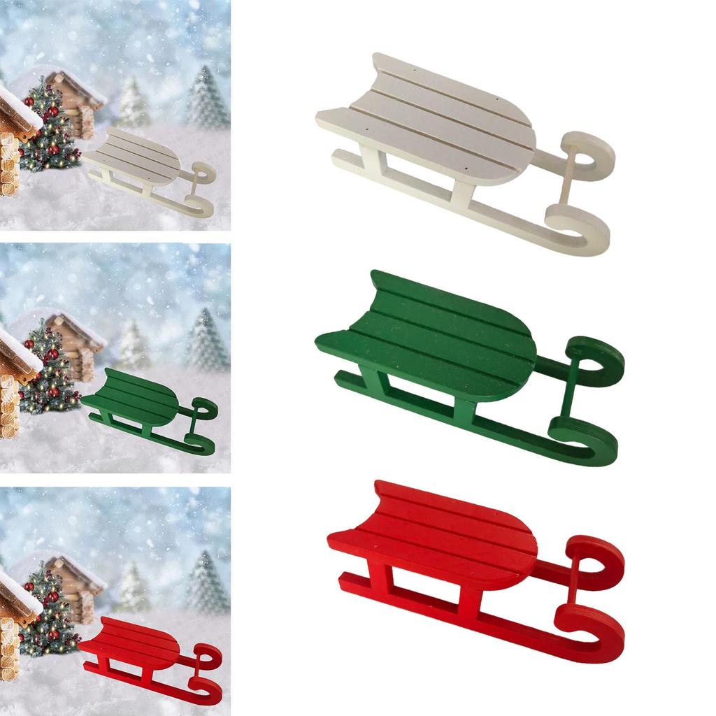 Miniature Sleigh Dollhouse Decoration, DIY Crafts, Slide Furniture Accessories, Scene Model, Simulation for Girl