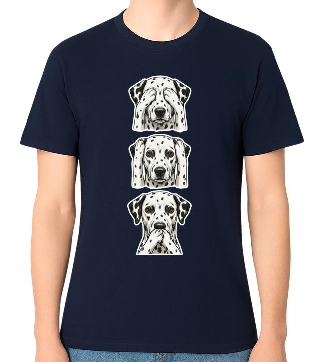 Dalmatian See No Evil Hear No Evil Speak No Evil Unisex T-Shirt S