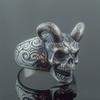 European and American Punk Retro Pointed Devil Skull Ring Sheep Head Ring