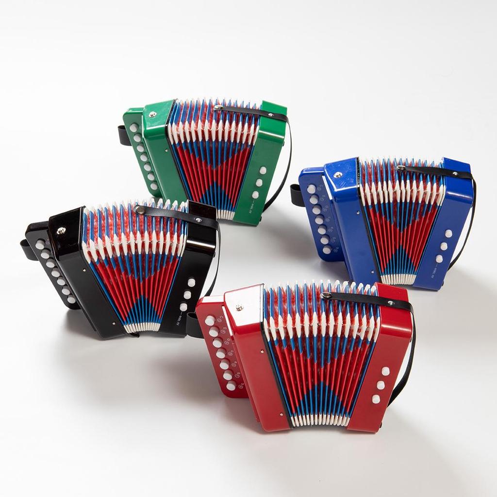 Children's Educational 7-Key Accordion with 2 Bass - Beginner's Musical Instrument & Learning Toy