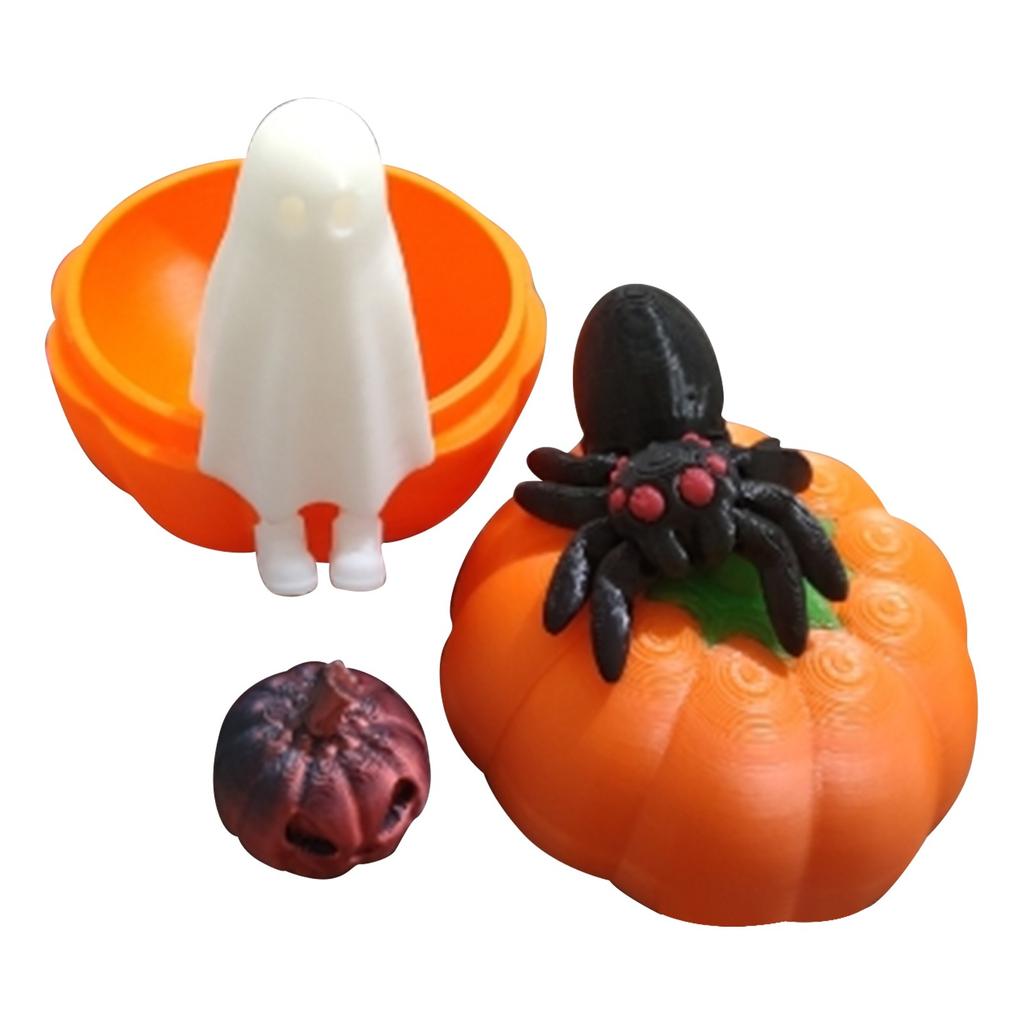 Halloween Pumpkins Egg Set, Halloween Atmosphere Scary Dark Pumpkins Head Cos Pumpkins Gift Box, Surprise Gift