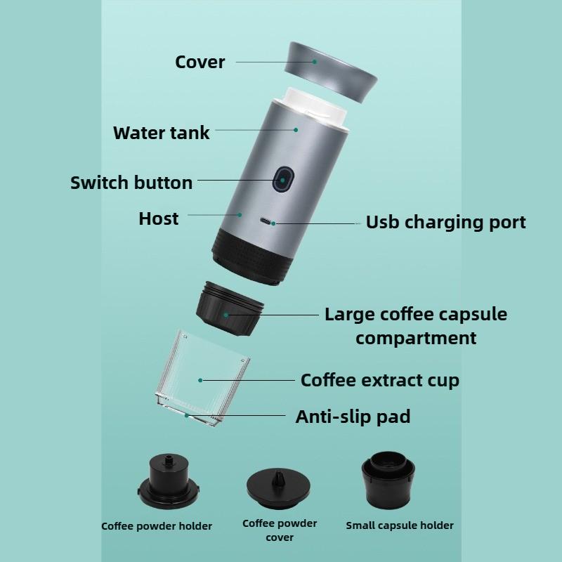 Capsule Coffee Maker Espresso Portable Coffee Maker Coffee Powder Size Capsule Universal 3 In 1