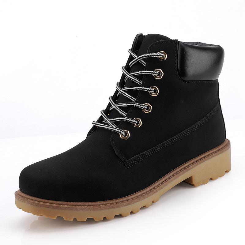 Neue Britische Martin Stiefel Herren Schnürstiefel PU Leder Herrenschuhe Trend High-Top Lässige Schneestiefel Verdickt Großhandel