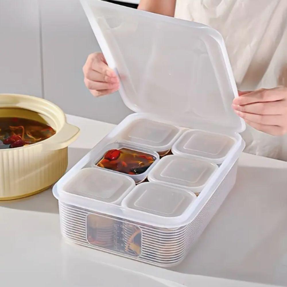 Divided Fresh-keeping Box Sealed Frozen Soup Box Portable Refrigerator Storage Box  Snack