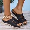Fashion New Arrival Women's Open Toe Wedge Sandals Summer Fashion Breathable Comfortable Casual Outdoor Slippers Female Summer Footwear