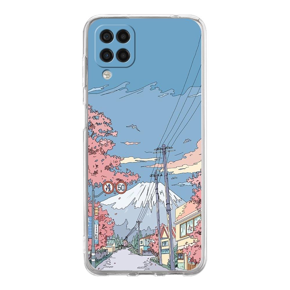 INS Japan Sunset Scenery Phone Case For Samsung A51 A71 A21S A12 A11 A31 A41 A01 A03S A22 A13 A33 A73 A53 A52 A32 5G A23 Cover