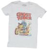 Ghost Rider Adult New T-Shirt - Old School Flaming Ghost Rider Distressed Pic