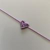 Hand Knitting Peach Heart-Shaped Lucky Red Rope Bracelet  Adjustable Women Bestie Charm Simple Men Couple Lovers  Gift