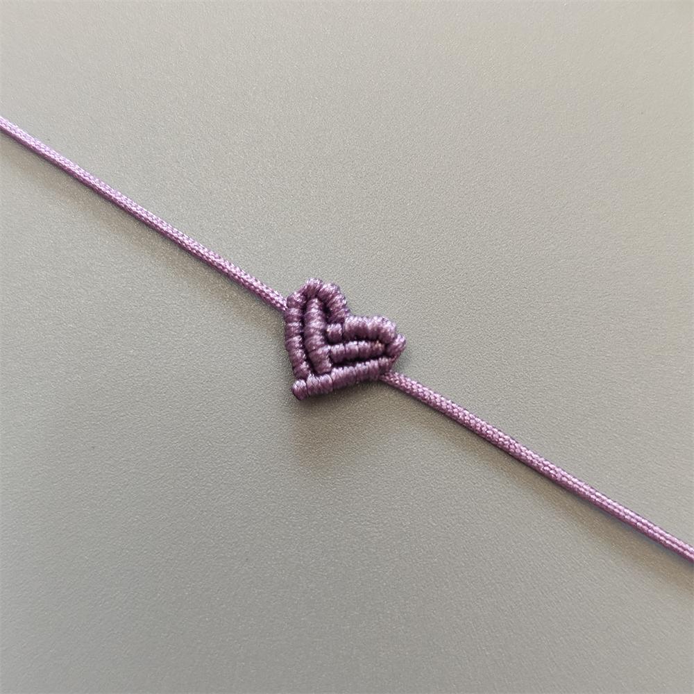 Hand Knitting Peach Heart-Shaped Lucky Red Rope Bracelet  Adjustable Women Bestie Charm Simple Men Couple Lovers  Gift