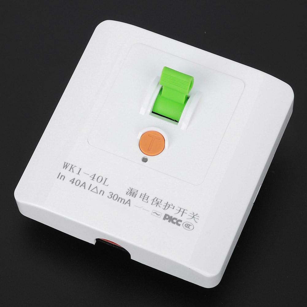 Protector de scurgere electrică 40A Comutator priză de perete pentru aparat de aer condiționat, încălzitor electric de apă