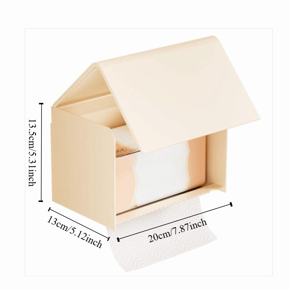 Waterproof Toilet Paper Box Wall Mounted Phone Holder Dust-proof Storage Shelf Organizer  Bathroom