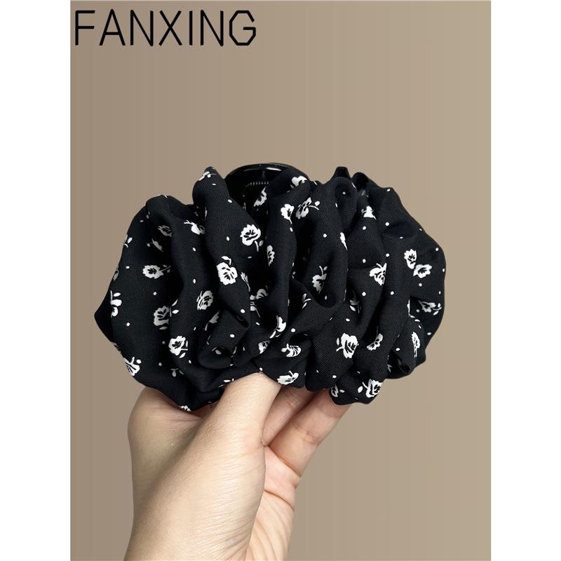Women's National Style Hair Clip Bow with Floral Design