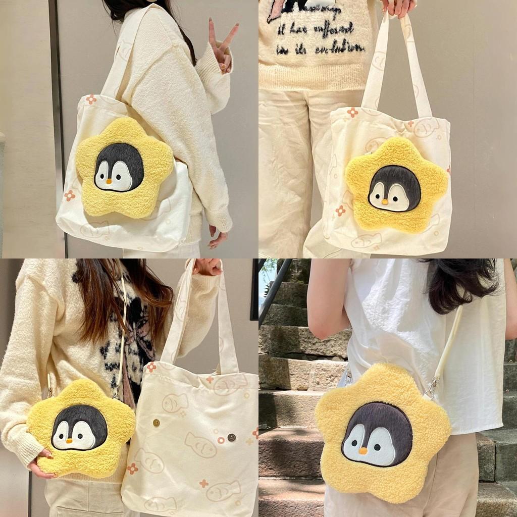 Bag Canvas Large Penguin Print Women Durable Fashionable Casual Bags Travel