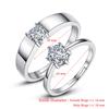 Classic Couple Rings for Men Women CZ Stone Trendy Wedding Lovers' Ring Jewelry Romantic Valentine's Day Present Ring Accessory