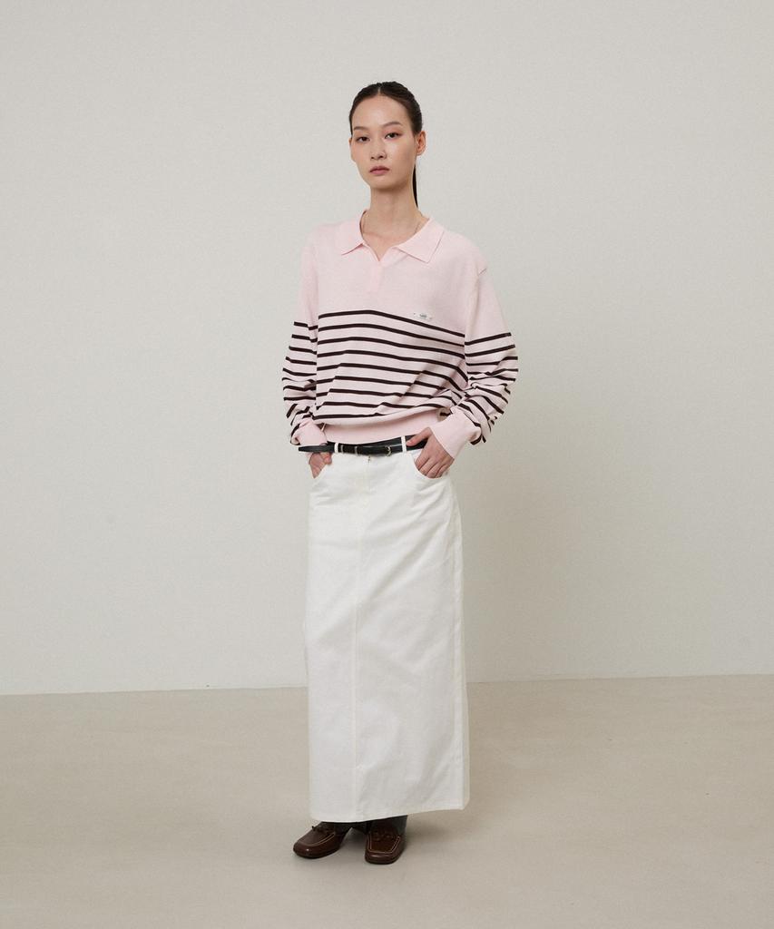 LMOOD WOMEN Cityal Cotton Stripe Rugby Knit (2 Colors)