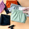 Self-closing Small Item Bags Solid  Color Cosmetic Bag Leaf Spring Bag  Women