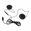 Motorcycle Wired Helmet Headset Hands Free 1.2M Cable Stereo Sound Mic Volume Helmet Earphone