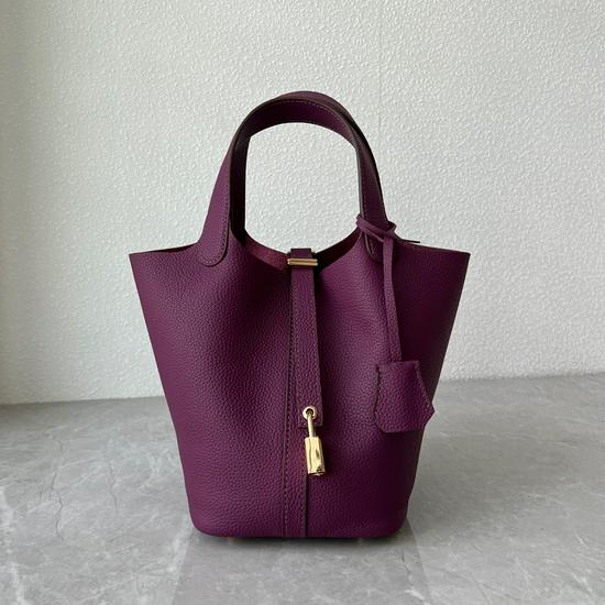 Women's Classic Versatile Cowhide Leather Bucket Bag