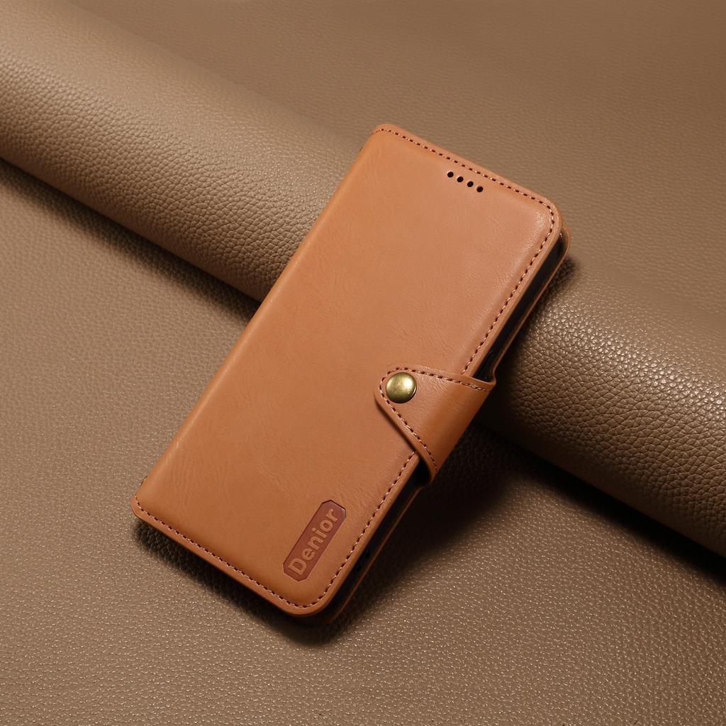 DENIOR For Samsung Galaxy A22 5G (EU Version) Wallet Case Stand Leather Phone Cover