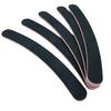 Curved Nail File Red Heart Rubber Board with Black Sandpaper - Wear-Resistant Banana Polishing Stick for Manicure Nail Art