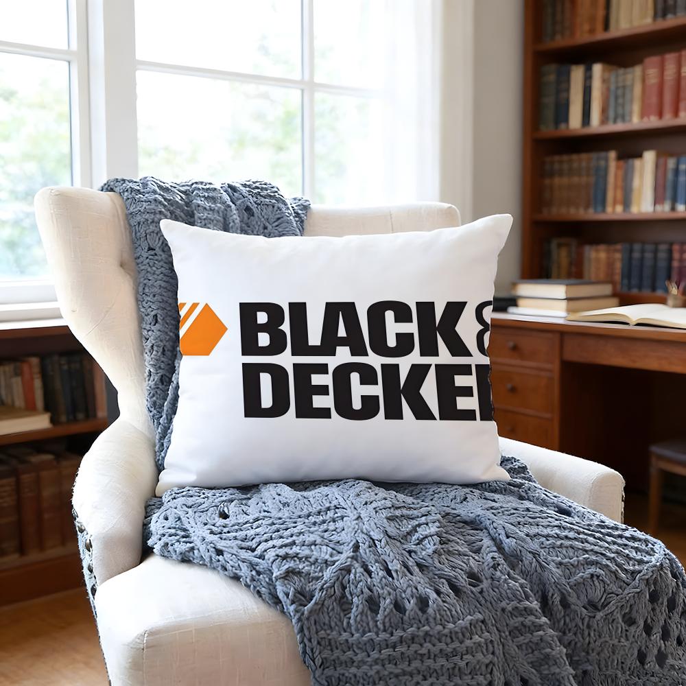 Black+Decker Brand Cushion Cover Short Plush Anti-Dust Mite Pillowcase Sofa Cushion Cover With Invisible Zipper