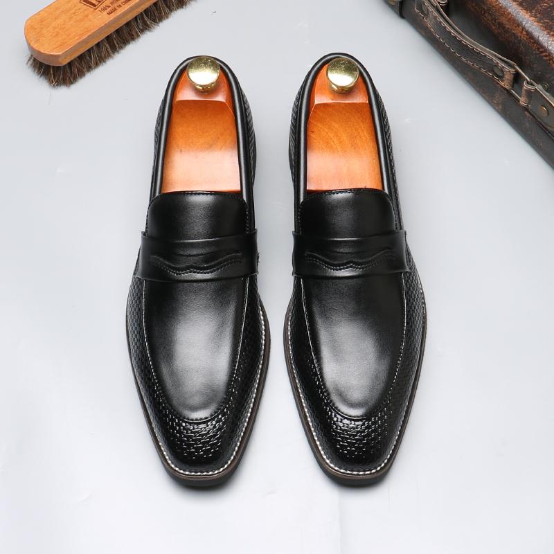 Fashion Men's Casual Business Shoes Men Classic British Style Penny Loafers Moccasins Mens Party Wedding Leather Flats