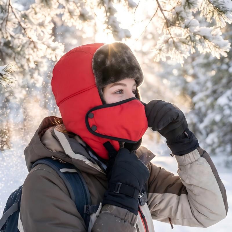 Winter WarmHat Women Men Outdoor Cycling Windproof Waterproof Ear Protection Beanie Cap