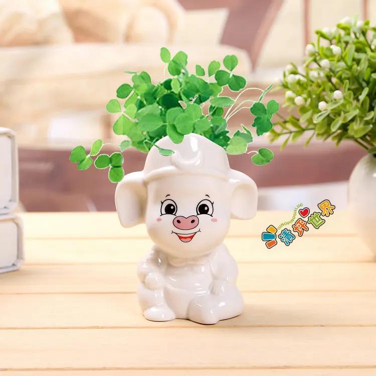 Nouă mini păpușă drăguță ghiveci cu flori Ghiveci din ceramică suculente în ghivece creative bricolaj jucării pentru copii cadou educație științifică decor acasă
