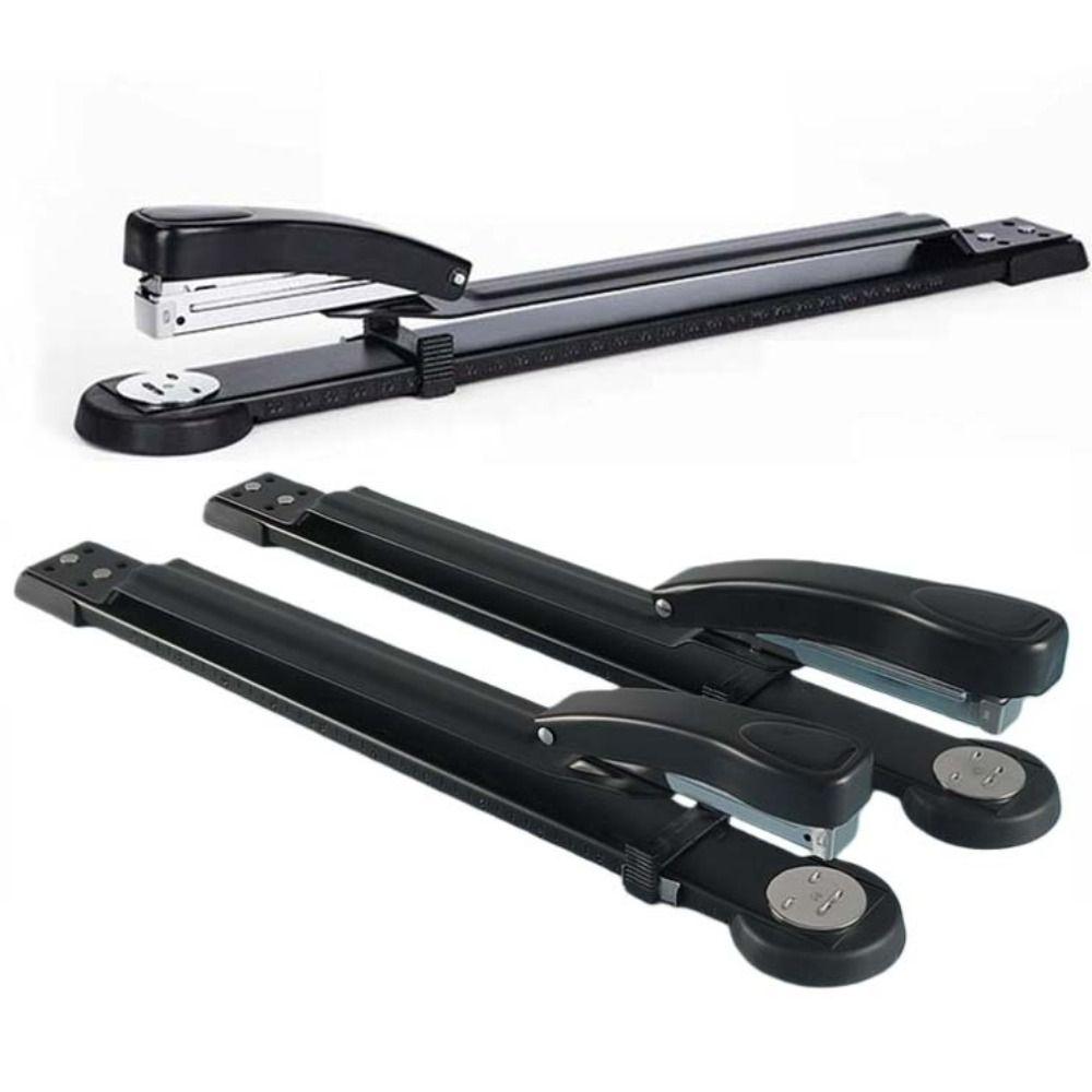 Thickened Long Arm Stapler Precision Scale Paper Stapler Durable Long Reach Stapler  For Booklet