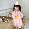 Kinder Kleidung Frühling Sommer Langarm Dünne Spitze Tüll Kleid Koreanischen Stil Mädchen Prinzessin Mode Süße Fee Mesh Kleider