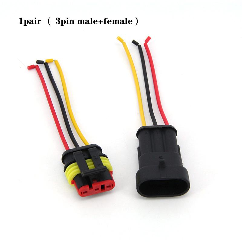 1pair 1P 2P 3P 4P 5P 6P Way Waterproof Electrical Auto Cord Connector Male Female Plug 18awg with Wire Cable for Car Motorcycle