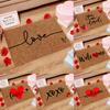 American Valentine's Day Series Crystal Velvet Carpet Love Door Mat Festive Holiday Home Decoration Mat Gift Wedding Mat