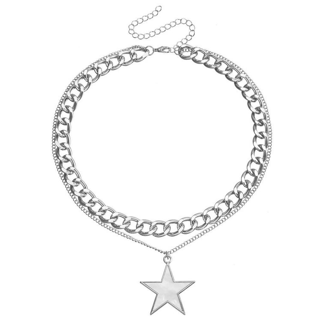 Accessories, Double White Butterfly Imitation Fritillary Necklace Women, Temperament Metal Sweater Chain