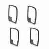 Carbon Black Interior Door Handle Cover Trim 4-Piece Set for Zhanma 2011+ LHD