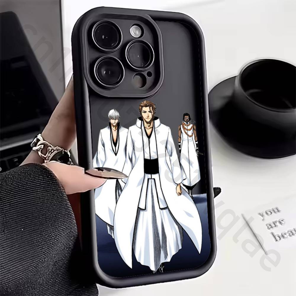 Anime A-Aizen S-Sousuke Silicone Case For iPhone 13 11 15 17 12 14 16 Pro Max 17 Air Plus SE Shockproof Soft Protective Cover