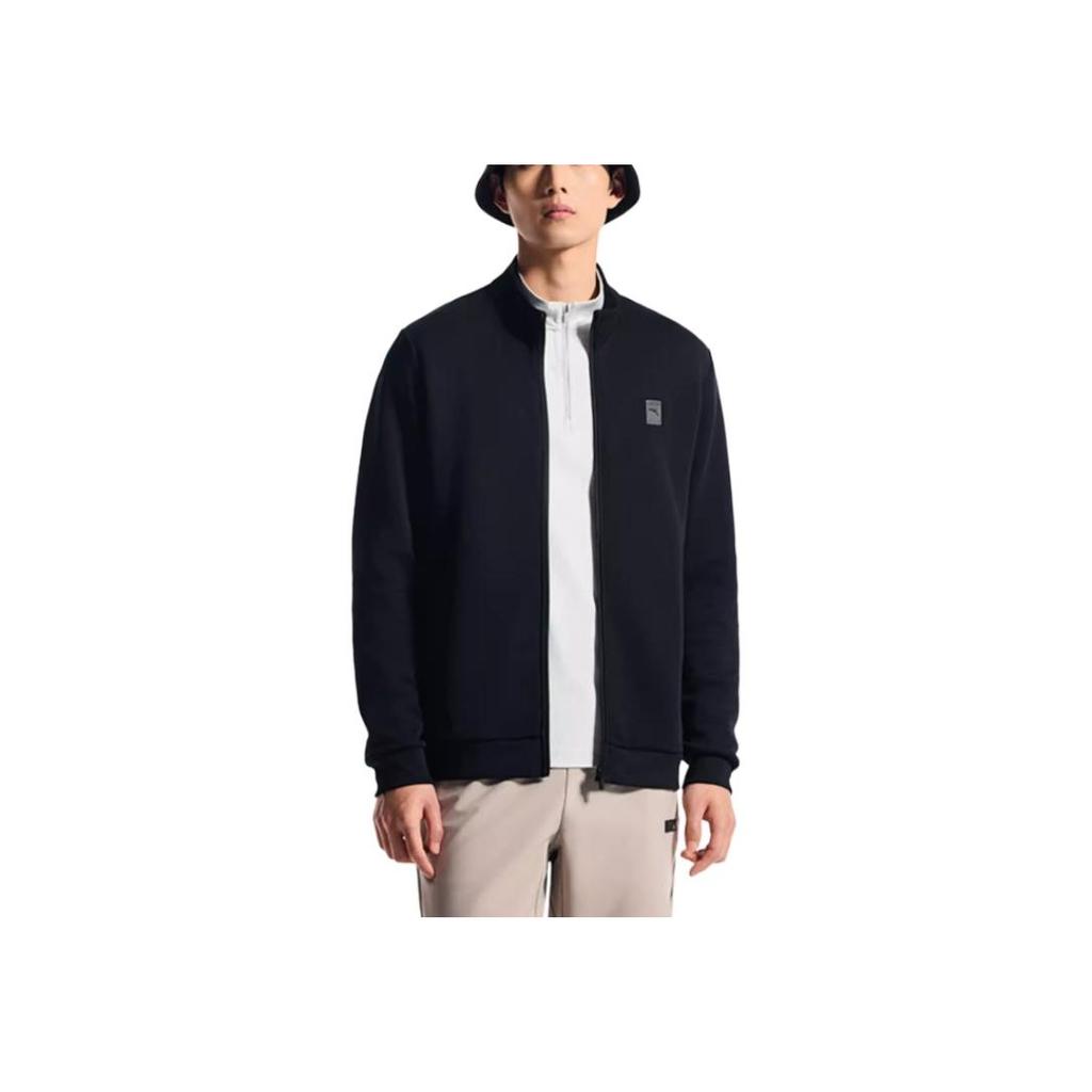 Anta Training Series Logo Stand Collar Zip Long Sleeve Jacket Men Jackets Basic-Black 152447731-3