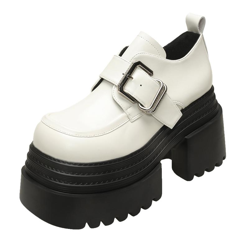 Fashion Ladies Shoes 2025 High Quality Buckle Strap Women's High Heels Fashion Round Toe Dress Pumps Women Hot Sale Solid Platform Heels