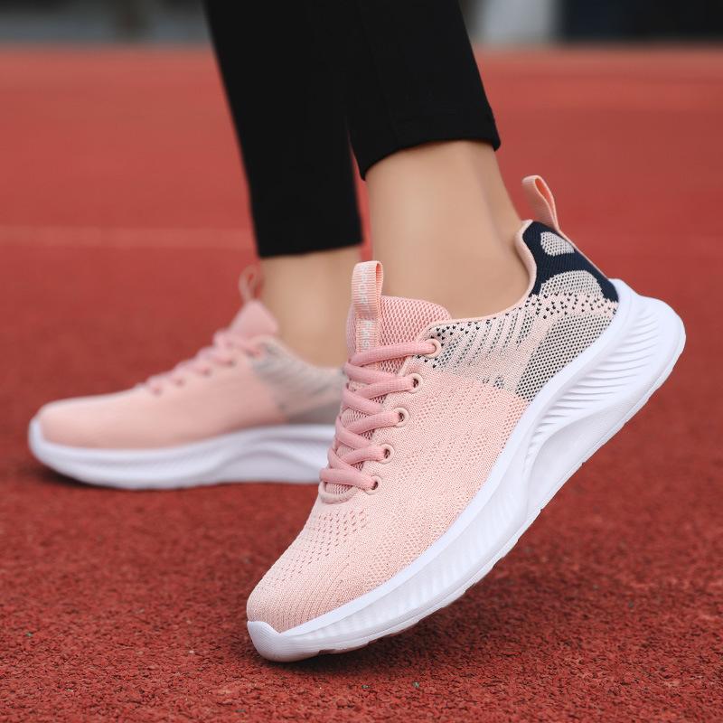 Casual little white shoes women's shoes 2025 spring new breathable mesh running shoes lightweight soft sole comfortable sports shoes