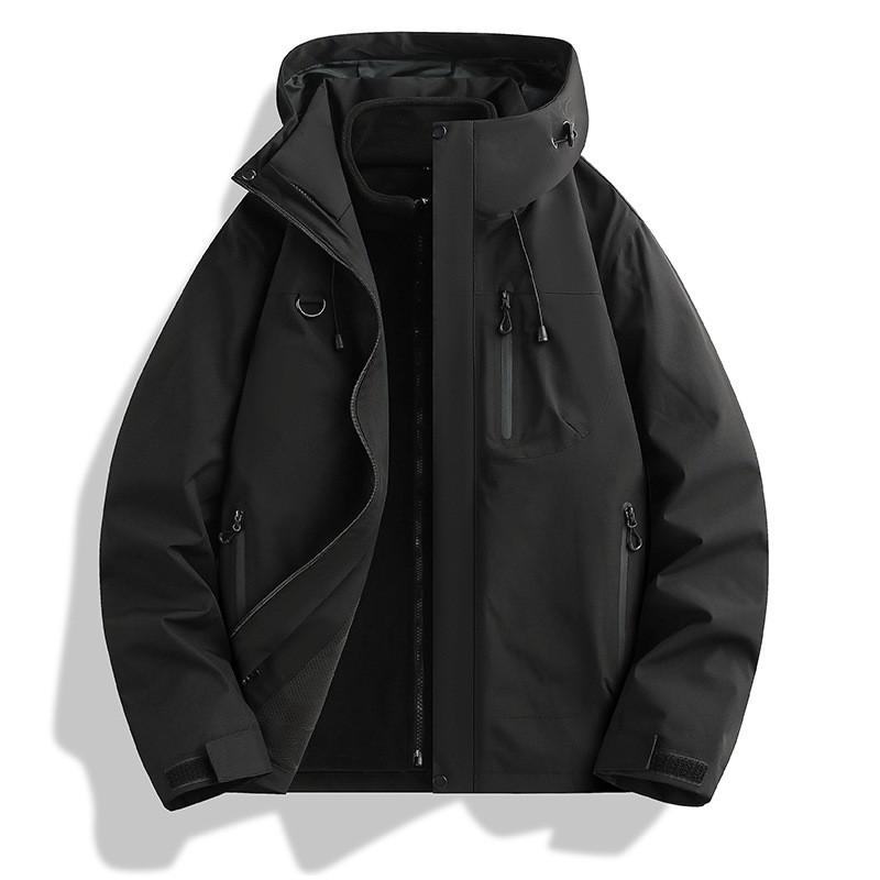 Men Women 3-in-1 Waterproof Windproof Hiking Jacket With Removable Fleece Liner Mountain Trekking Camping Travel