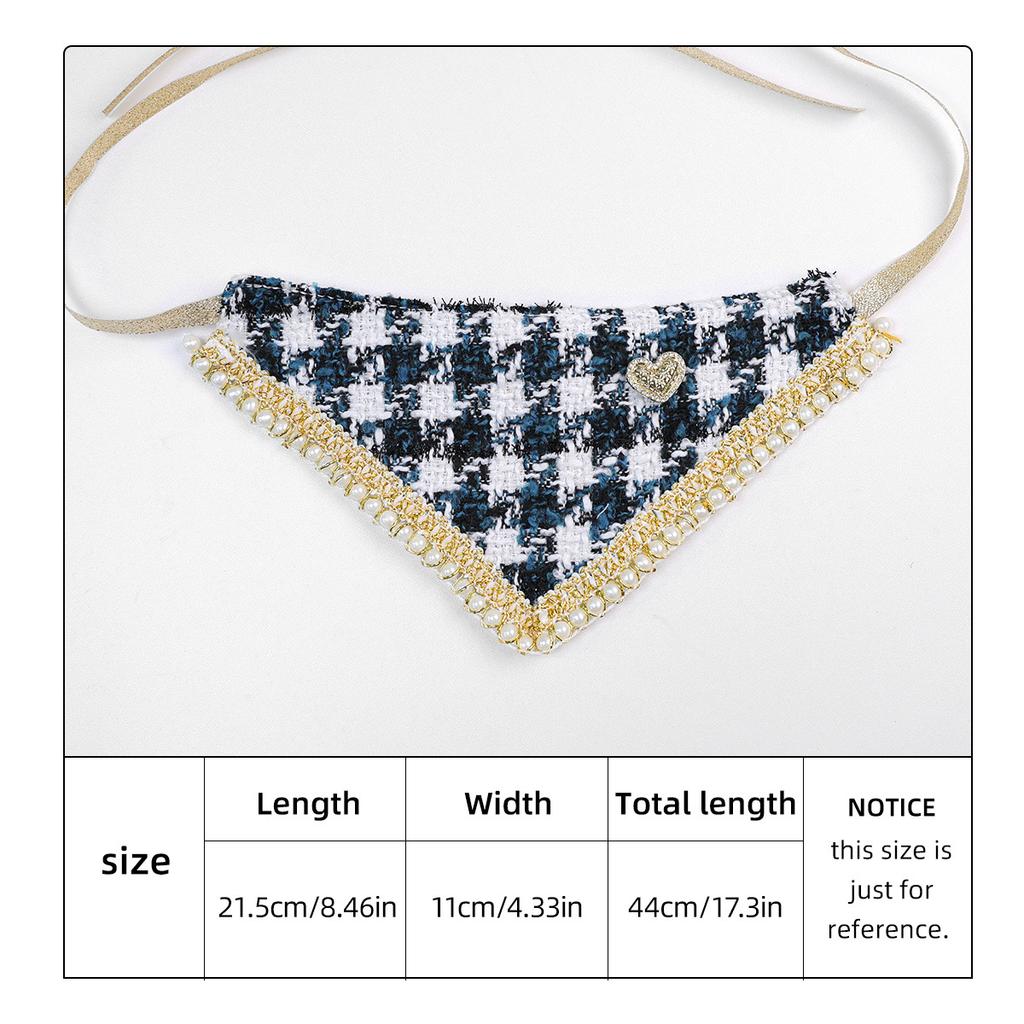 Luxury Tweed Cat Dress Bow Hair Clip + Pearl Necklace + Layer Tulle Skirt Outfit, Elegant Princess Pet Clothes for Dogs Cats