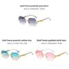 Leopard Motif Geometric Sunglasses With Uv400 Protection For Outdoor Fashion And Travel