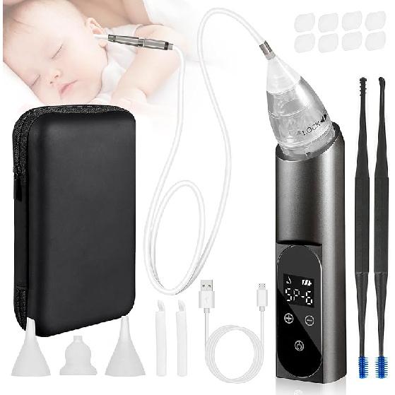 Ear Wax Vacuum Removal Kit with Carrying Case, 6 Levels Strong Suction Electric Ear Cleaner Ear Vacuum Wax Remover, USB Charge Earwax Removal Vacuum